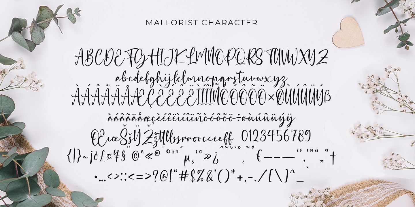 Beispiel einer Mallorist Regular-Schriftart